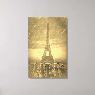  Eiffel Tower Paris #3 - Gewikkeld Canvas Afdruk