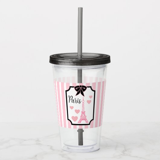 Eiffel Tower Paris Acrylic Tumbler  Acryl Drinkbeker (Voorkant)