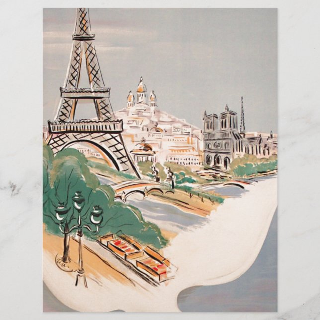  Eiffel Tower Paris Air Travel Adverteren (Voorkant)