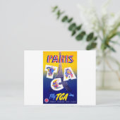 Eiffel Tower Paris Air Travel Adverteren Briefkaart (Staand voorkant)