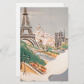 Eiffel Tower Paris Air Travel Adverteren Briefpapier (Voorkant / Achterkant)