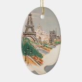  Eiffel Tower Paris Air Travel Adverteren Keramisch Ornament (Rechts)