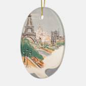  Eiffel Tower Paris Air Travel Adverteren Keramisch Ornament (Links)