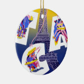 Eiffel Tower Paris Air Travel Adverteren Keramisch Ornament (Rechts)
