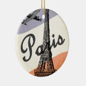  Eiffel Tower Paris Air Travel Adverteren Keramisch Ornament (Rechts)