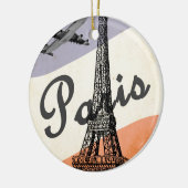  Eiffel Tower Paris Air Travel Adverteren Keramisch Ornament (Links)