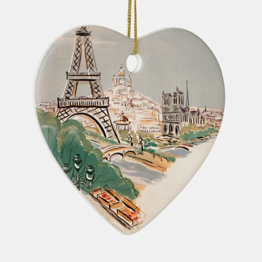  Eiffel Tower Paris Air Travel Adverteren Keramisch Ornament (Rechts)