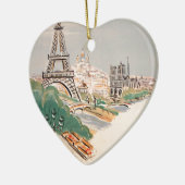  Eiffel Tower Paris Air Travel Adverteren Keramisch Ornament (Links)
