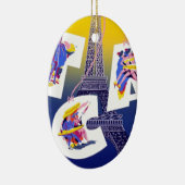  Eiffel Tower Paris Air Travel Adverteren Keramisch Ornament (Rechts)