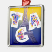  Eiffel Tower Paris Air Travel Adverteren Metalen Ornament (Links)