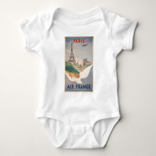  Eiffel Tower Paris Air Travel Adverteren Romper