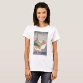  Eiffel Tower Paris Air Travel Adverteren T-shirt (Voorkant volledig)