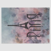 Eiffel Tower Paris Art Nouveau Lettering decoupe Tissuepapier (Voorkant)