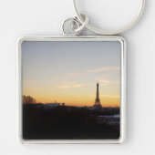 Eiffel Tower Paris at Sunset Sleutelhanger (Voorkant)