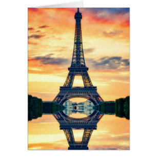 Eiffel Tower Paris Avond European Travel