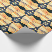 Eiffel Tower Paris Avond European Travel Cadeaupapier (Hoek)