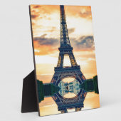 Eiffel Tower Paris Avond European Travel Fotoplaat (Zijkant)