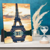 Eiffel Tower Paris Avond European Travel Fotoplaat (Zijkant)