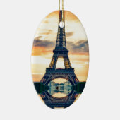 Eiffel Tower Paris Avond European Travel Keramisch Ornament (Rechts)