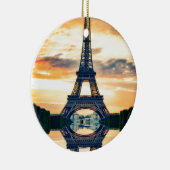 Eiffel Tower Paris Avond European Travel Keramisch Ornament (Rechts)