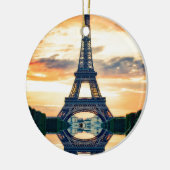 Eiffel Tower Paris Avond European Travel Keramisch Ornament (Links)