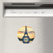 Eiffel Tower Paris Avond European Travel Magneet (Insitu (Vaatwasser))