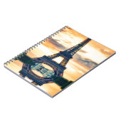 Eiffel Tower Paris Avond European Travel Notitieboek (Linkerzijde)