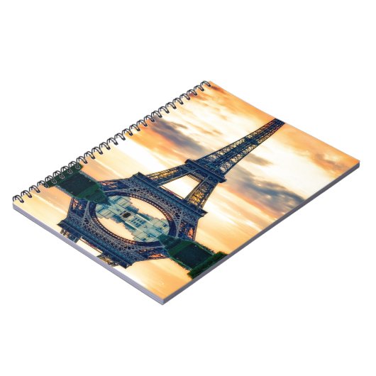 Eiffel Tower Paris Avond European Travel Notitieboek (Linkerzijde)