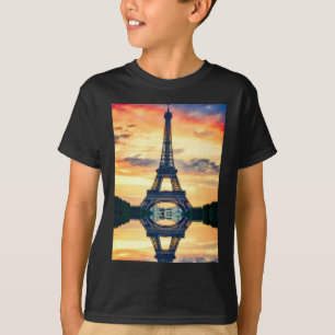 Eiffel Tower Paris Avond European Travel T-shirt