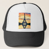 Eiffel Tower Paris Avond European Travel Trucker Pet (Voorkant)