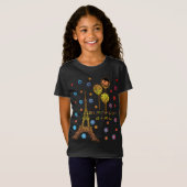 Eiffel Tower Paris Birthday Girl Gifts Souvenirs T-shirt (Voorkant volledig)