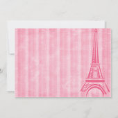 Eiffel Tower Paris Birthday Invitations Kaart (Achterkant)