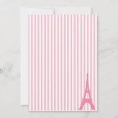 Eiffel Tower Paris Birthday Invitations Kaart (Achterkant)