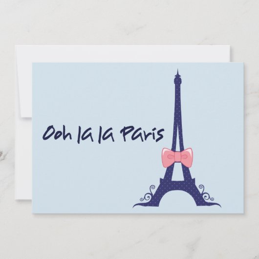 Eiffel Tower Paris Birthday Kaart (Voorkant)