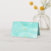 Eiffel Tower Paris Birthday Mint Aqua Gold Plaatskaartje (Achterkant)