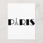 Eiffel Tower Paris Black & White Briefkaart (Voorkant)