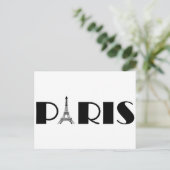 Eiffel Tower Paris Black & White Briefkaart (Staand voorkant)