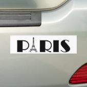 Eiffel Tower Paris Black & White Bumpersticker (Op auto)