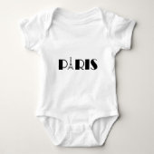 Eiffel Tower Paris Black & White Romper (Voorkant)