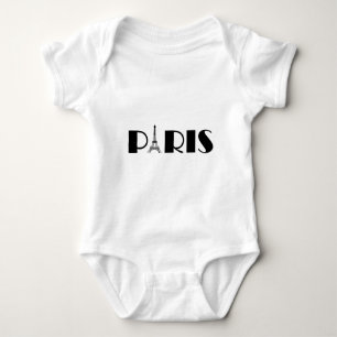 Eiffel Tower Paris Black & White Romper
