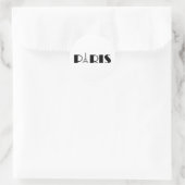 Eiffel Tower Paris Black & White Ronde Sticker (Tas)