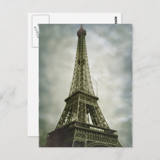 Eiffel Tower Paris Briefkaart (Voorkant / Achterkant)