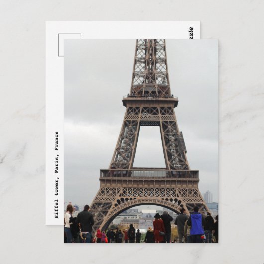 Eiffel Tower Paris Briefkaart (Voorkant / Achterkant)