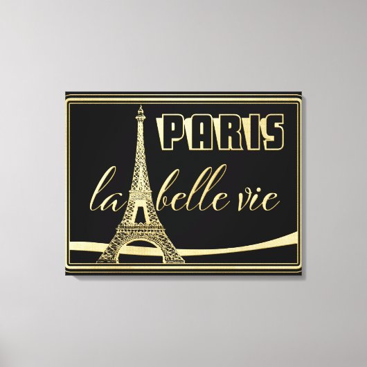 Eiffel Tower Paris Canvas Afdruk (Voorkant)