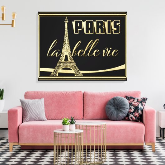 Eiffel Tower Paris Canvas Afdruk (Insitu (Woonkamer))