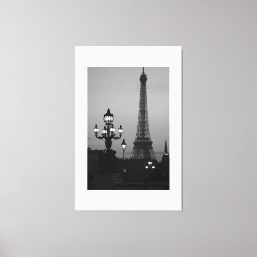 Eiffel Tower Paris Canvas Afdruk (Voorkant)
