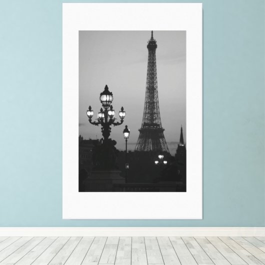 Eiffel Tower Paris Canvas Afdruk (Insitu (Houten vloer))