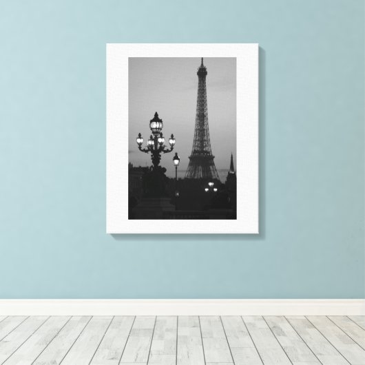 Eiffel Tower Paris Canvas Afdruk (Insitu (Houten vloer))