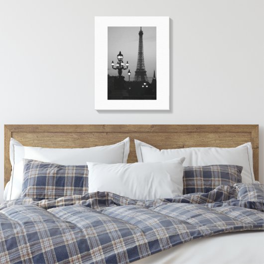 Eiffel Tower Paris Canvas Afdruk (Insitu (Slaapkamer))