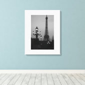 Eiffel Tower Paris Canvas Afdruk (Insitu (Houten vloer))